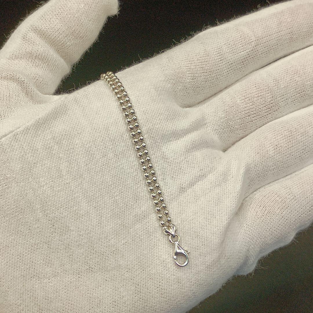 美品】GUCCI ハート型ダブルボールチェーンブレスレット S925 17cm