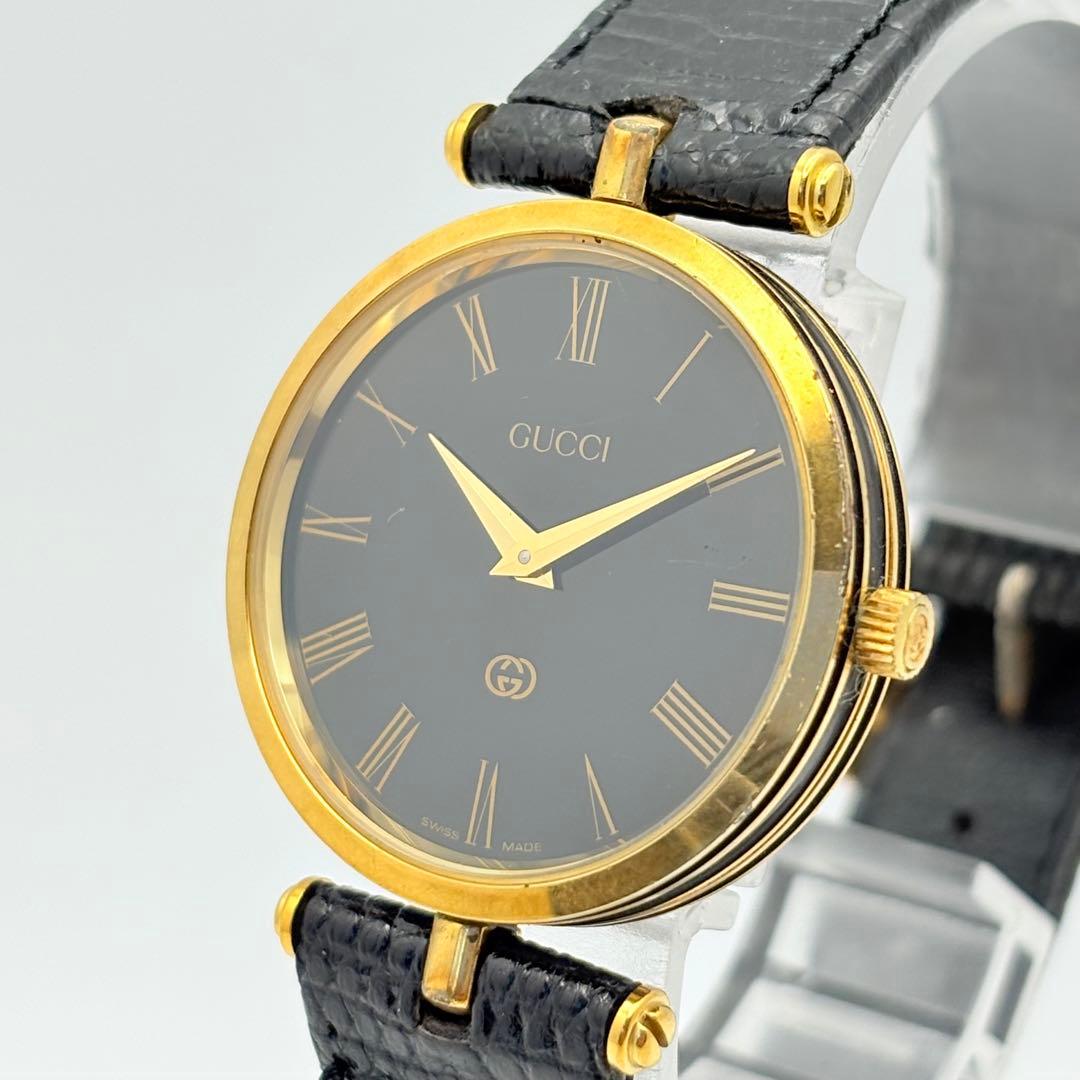 稼働】新品電池 GUCCI シェリーライン 腕時計 メンズ ゴールド