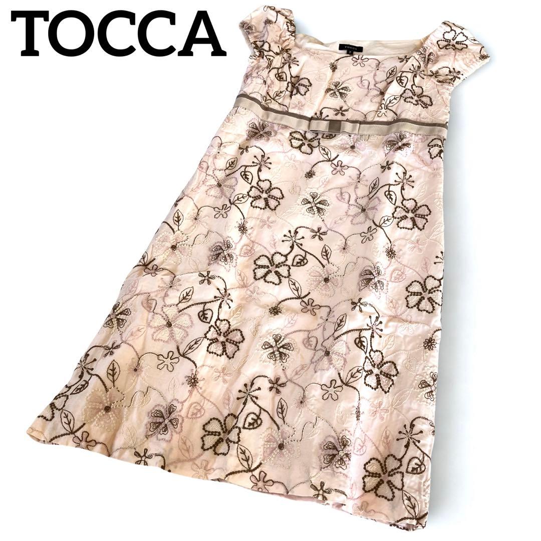 TOCCA 花柄 刺繍ワンピース ピンク￼ 2 - メルカリ
