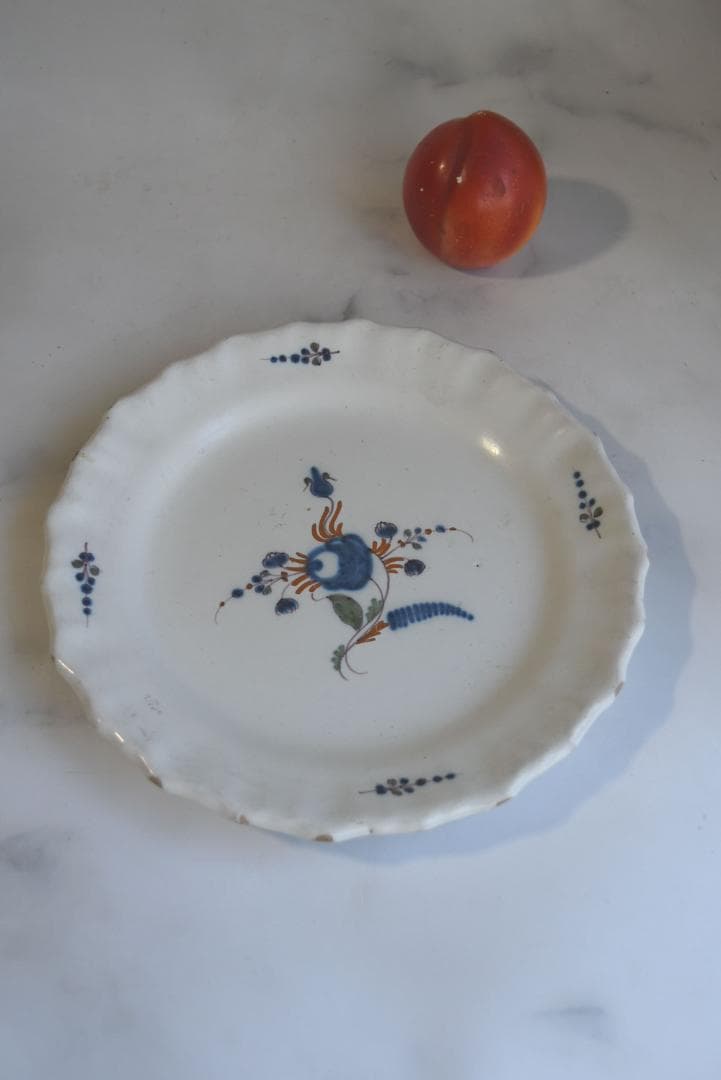 あんみつ姫さま専用　眺めの良いインディゴ花文皿　アンティーク　西洋民藝 Virginia Casa ROMANTICA デザートプレート23cm ピンク