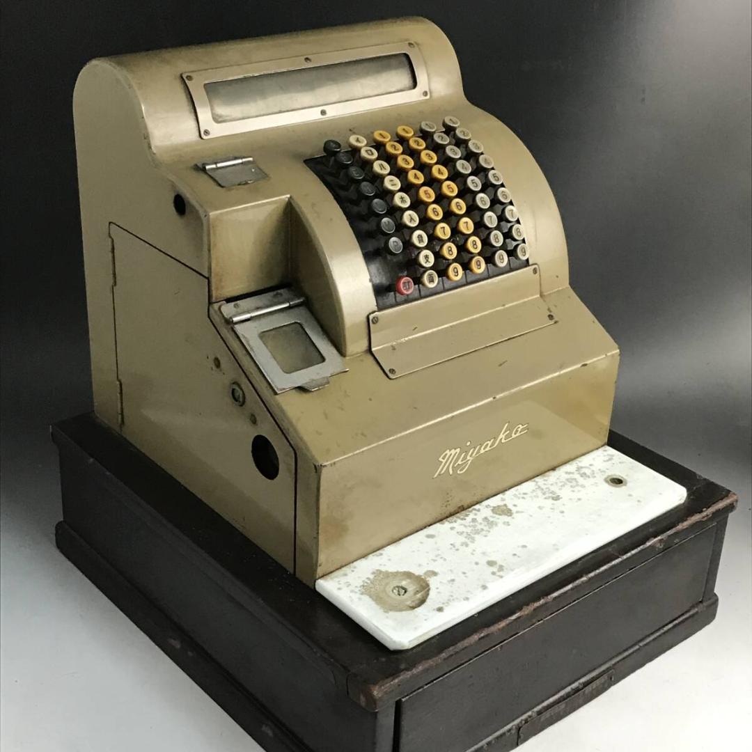 昭和レトロ miyako 瀧澤金銭登録機 型式2500 木製トレー レジ