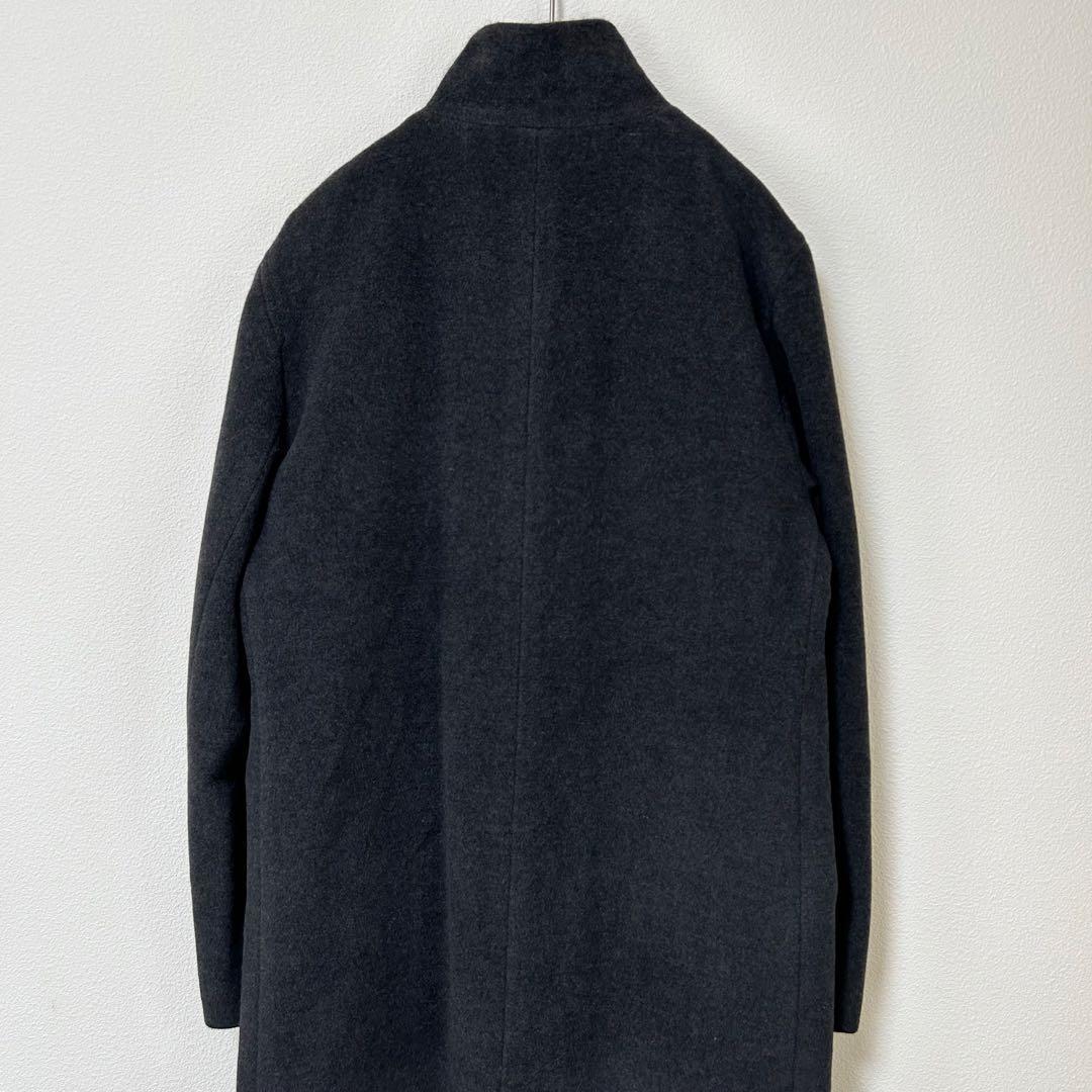 ケーティーキヨコタカセ　ロングコート　アンゴラ混　M　ダークグレー　アウター　冬