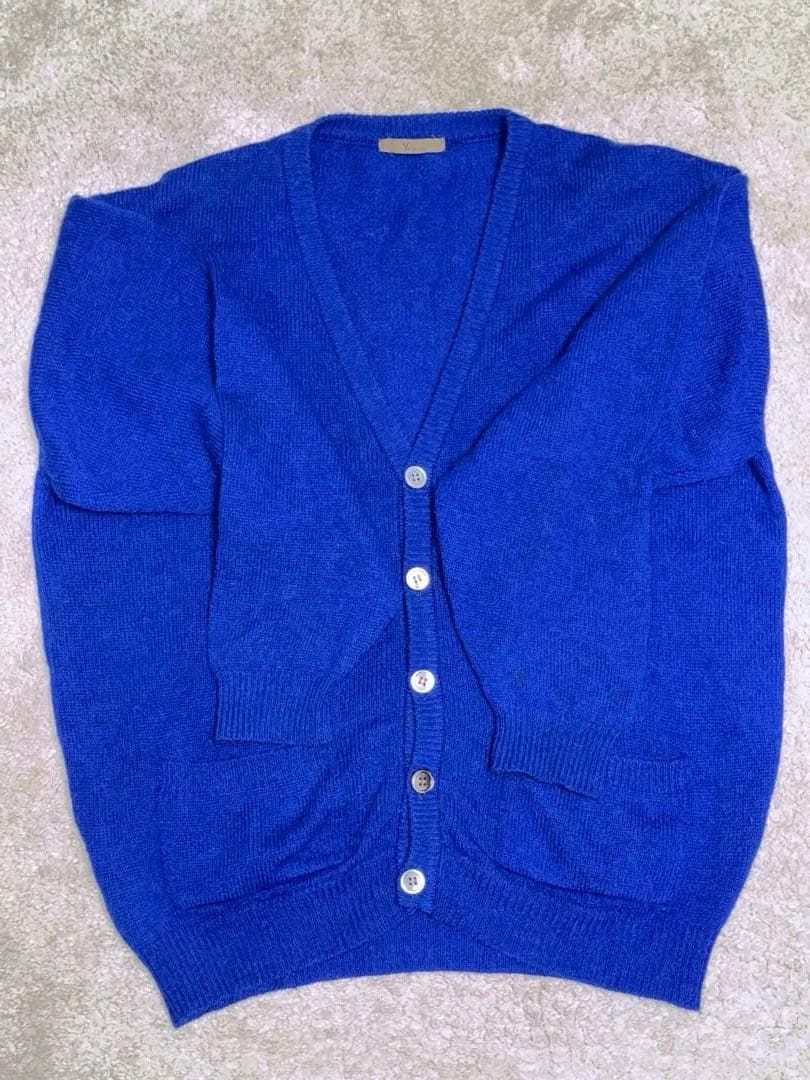 80s vintage Y's for men ウールカーディガン　ブルー日本製 80s vintage Y's for men ウールカーディガン ブルー日本製 - メルカリ