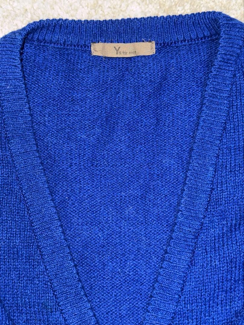 80s vintage Y's for men ウールカーディガン ブルー日本製 - メルカリ