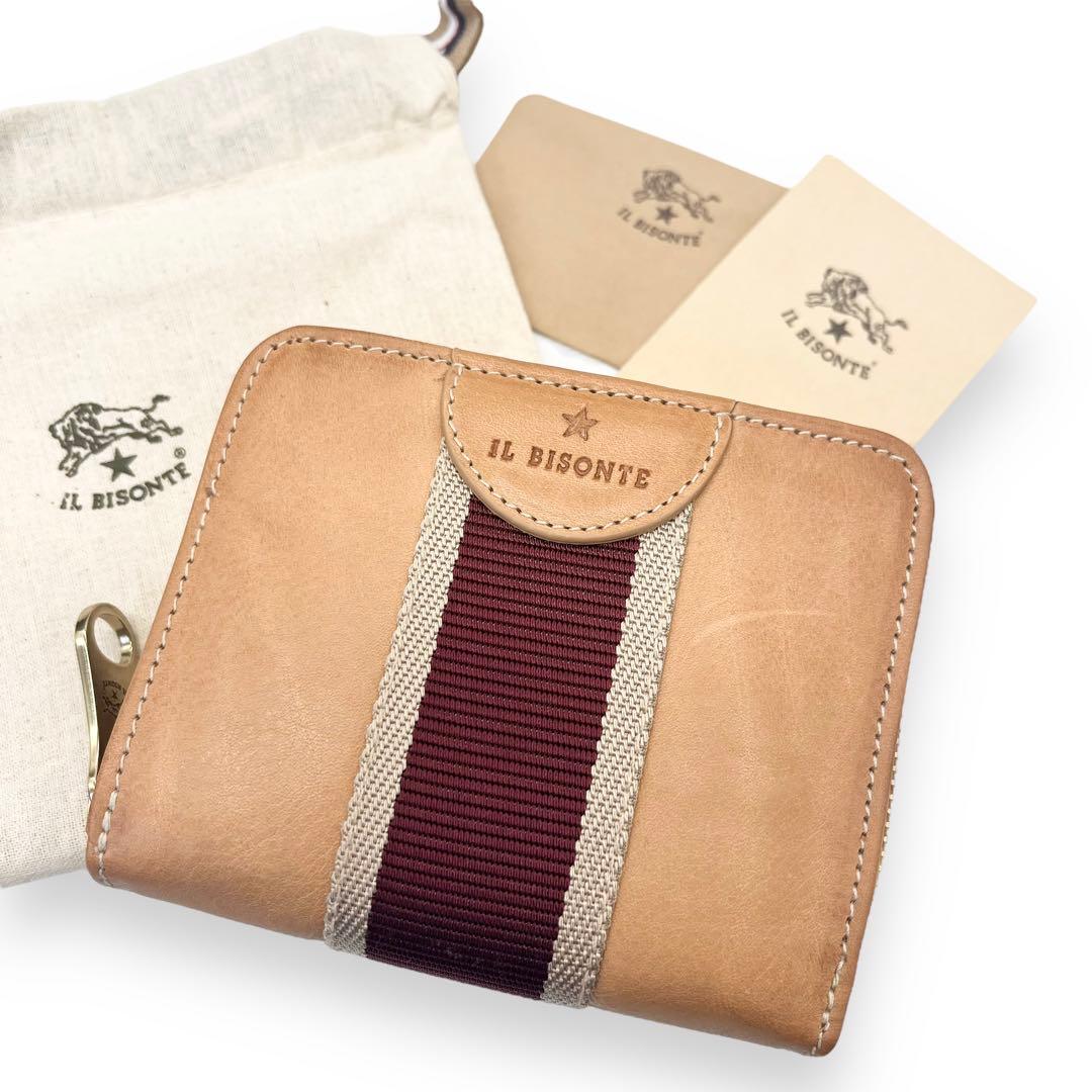 新品・未使用□イルビゾンテ ソラリア 二つ折り財布 ロゴ型押し