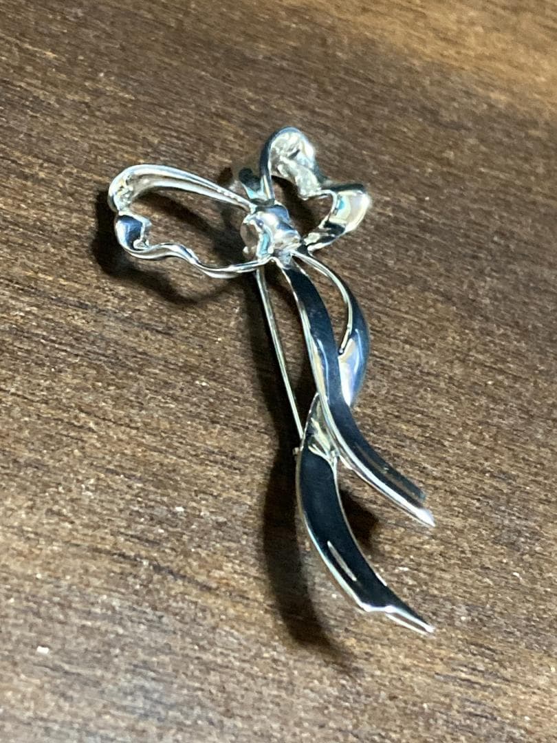 ティファニー リボン ブローチ シルバー 925 1985