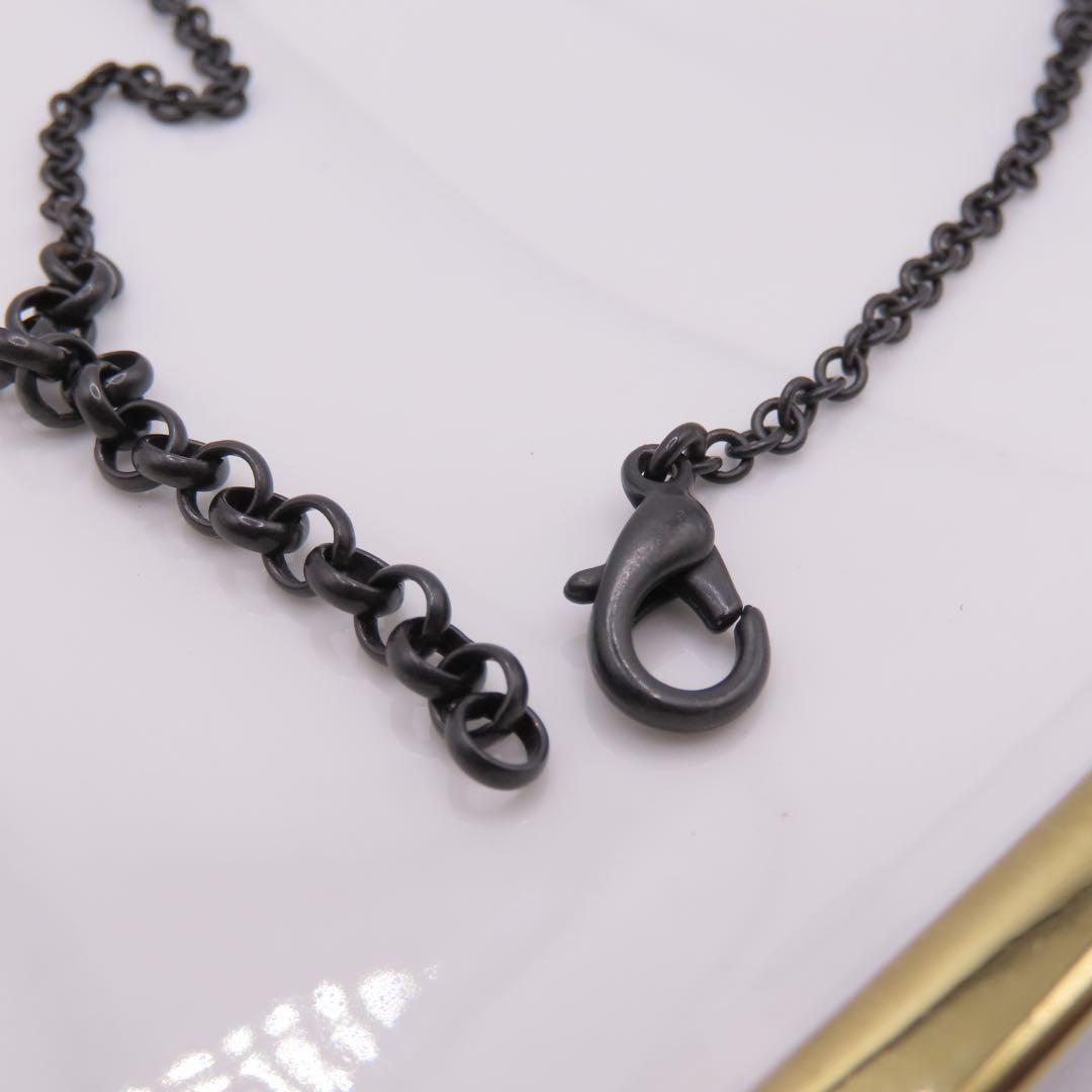 agnesb アニエスベー ネックレス ブラック レザール トカゲ - メルカリ