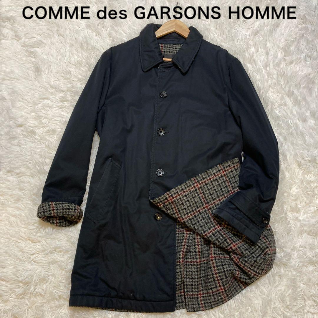 レア】コムデギャルソン 2003AW 田中オム 千鳥格子 ステンカラーコート