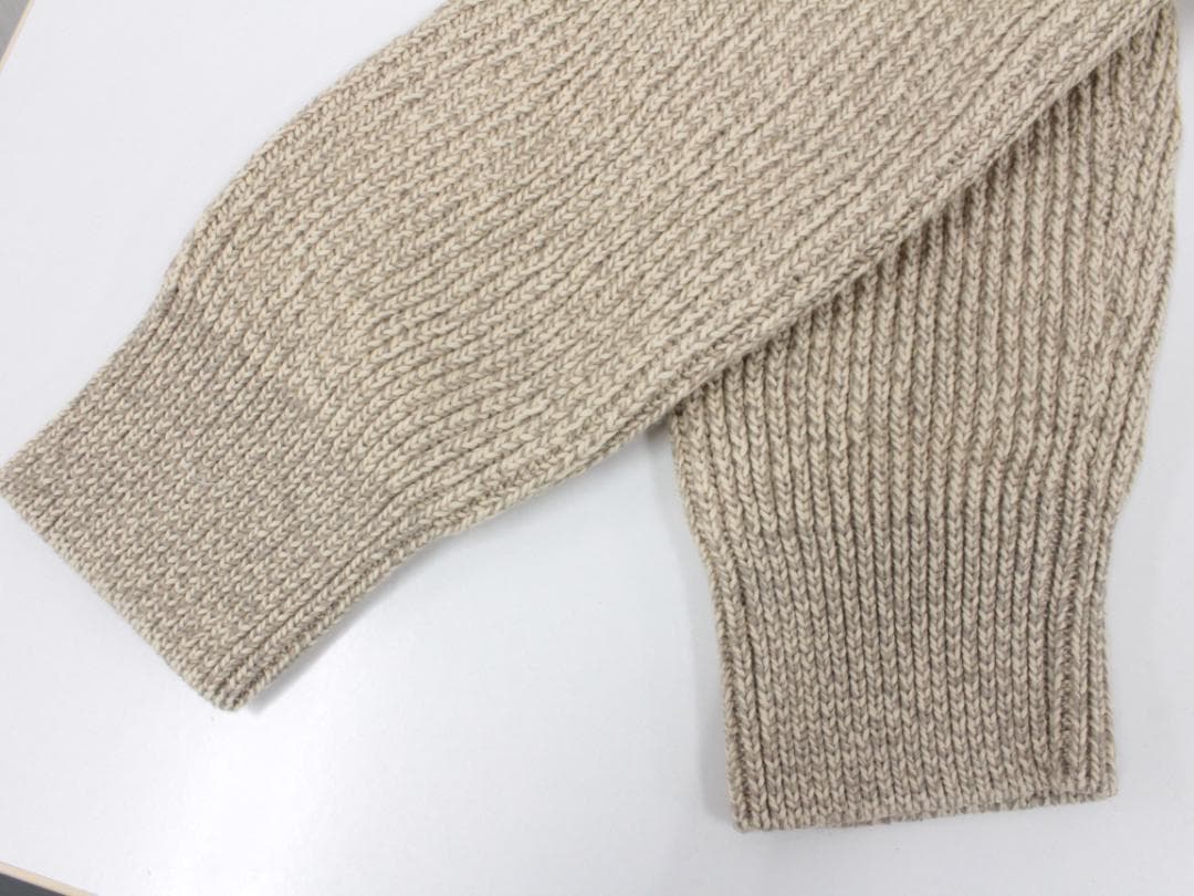 △美品 グッチ GUCCI グッチ リブ編 ニットセーター ベージュ Sサイズ