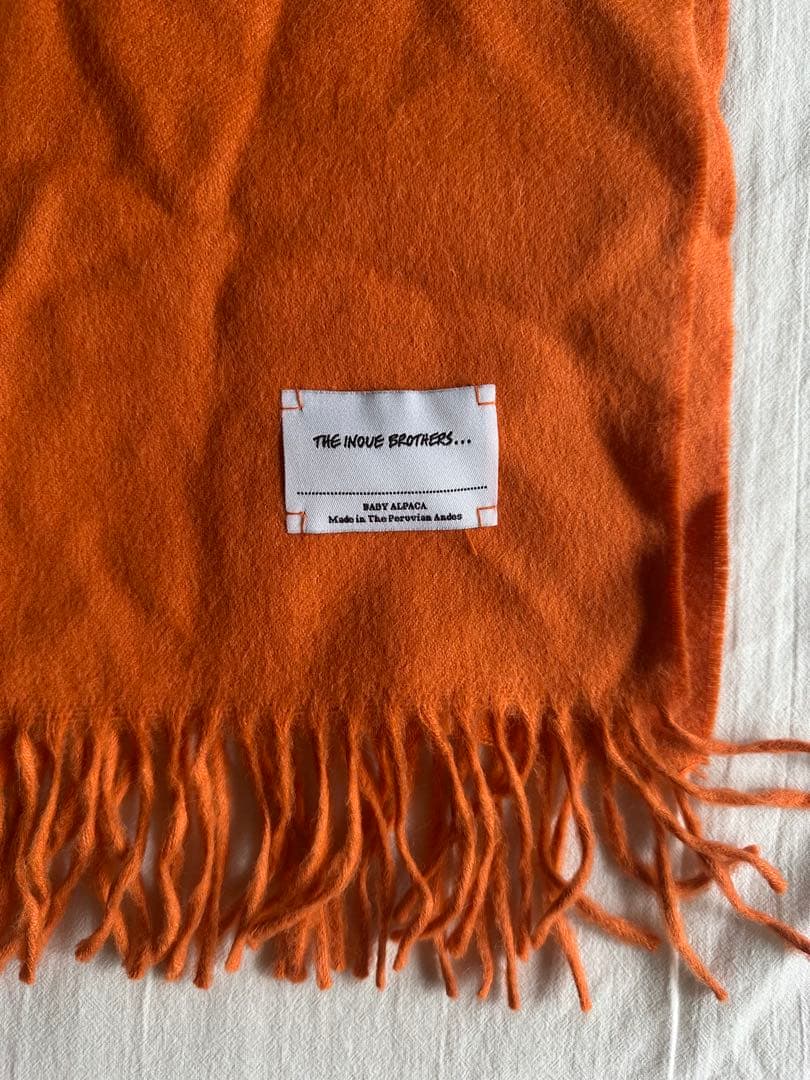 THE INOUE BROTHERS Brushed Scarf オレンジ