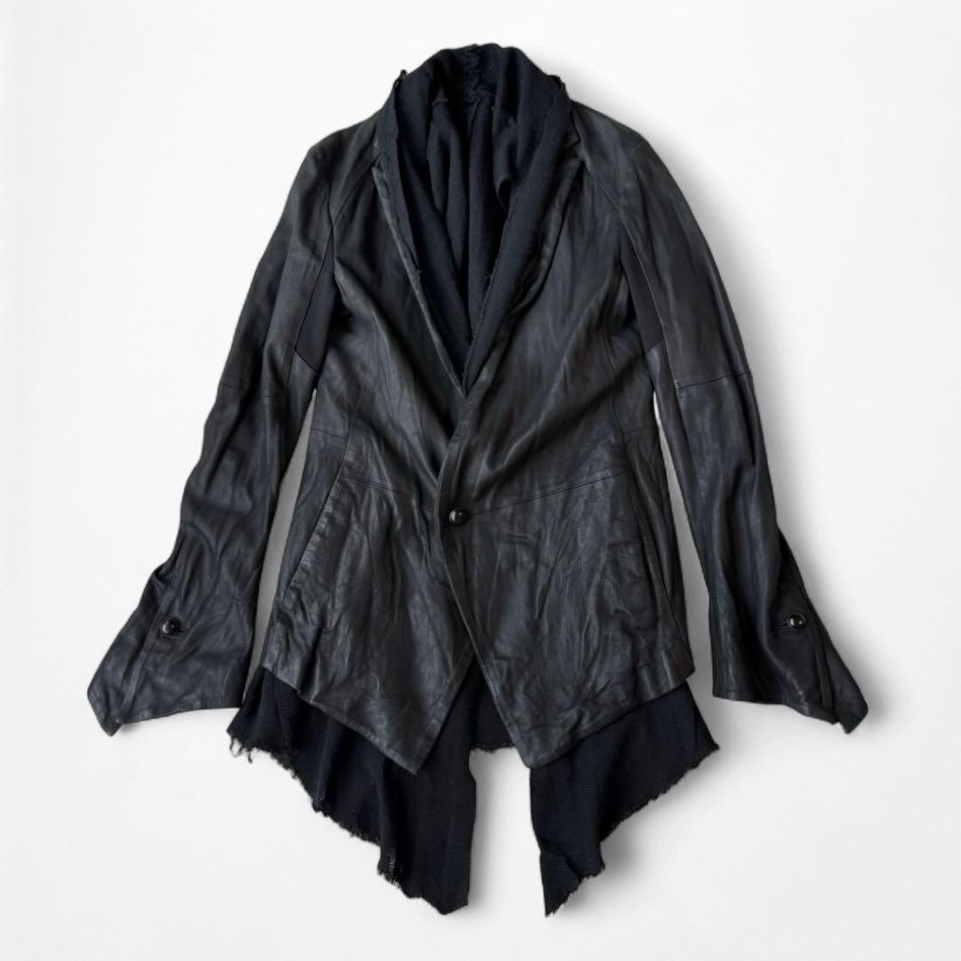 00s Archive Bajra ギミック ドレープ レザージャケット Y2K - メルカリ
