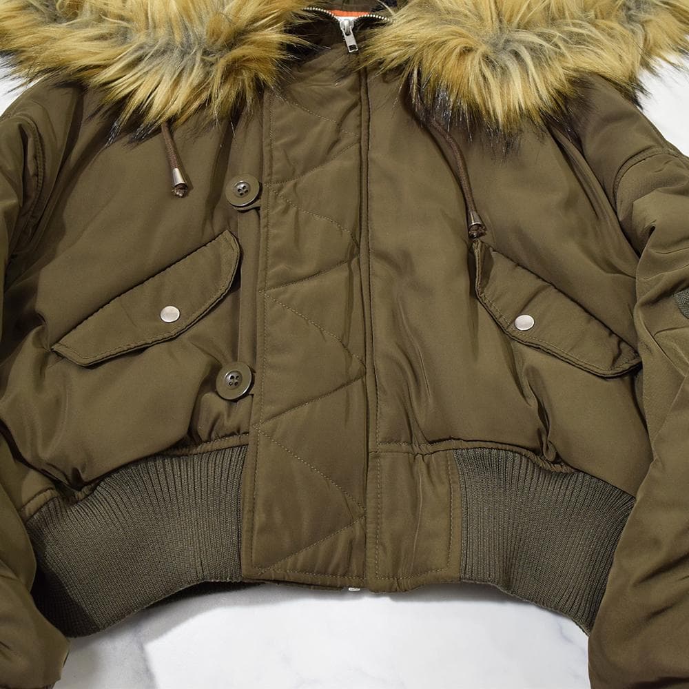 ギャル EVRIS シャーリングスリーブ N-2B 短丈 フライトジャケット