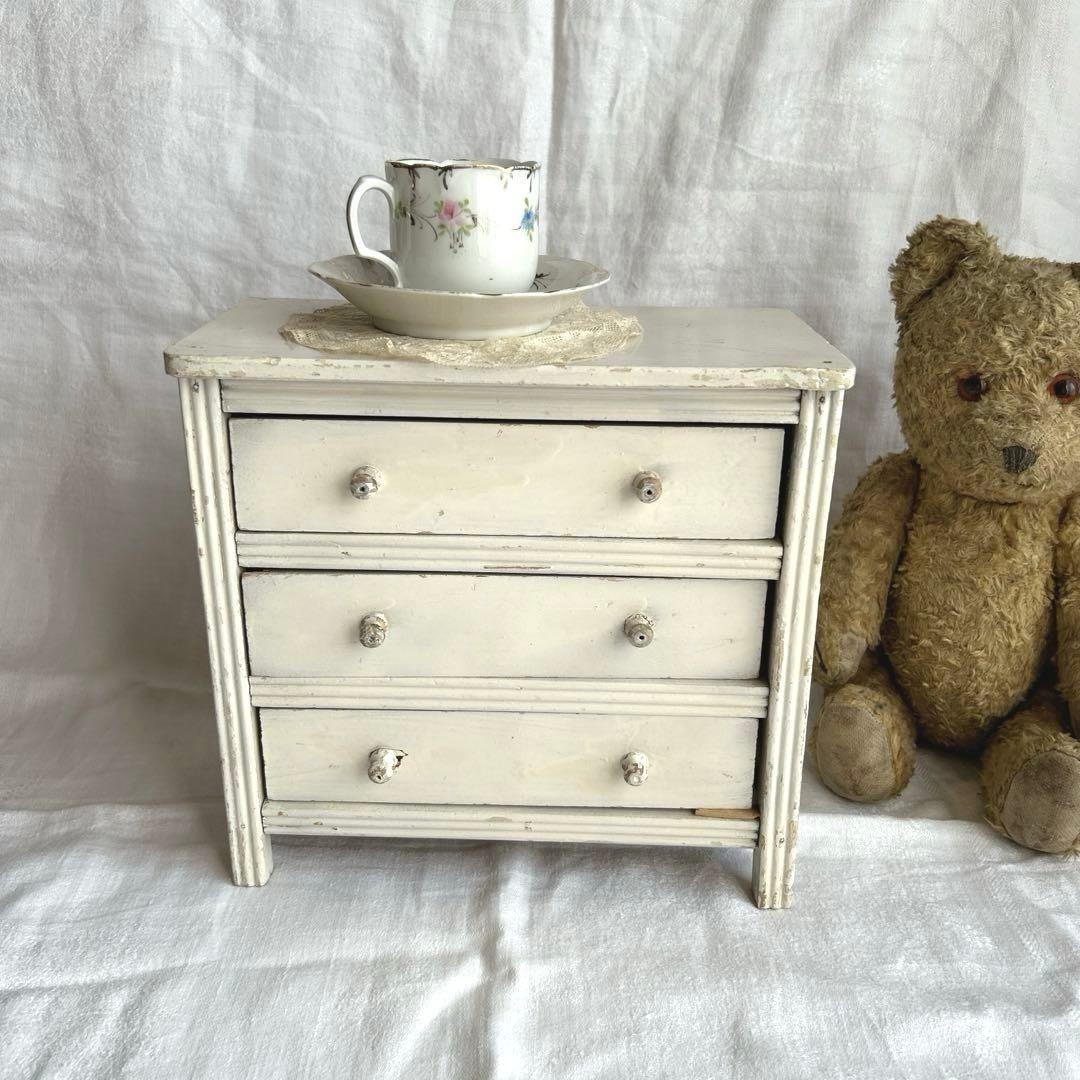 フランス　アンティーク　ドールハウス　チェスト　ドール家具　ブロカント アンティーク ドールキャビネット | フランス 木製ドールキャビネット