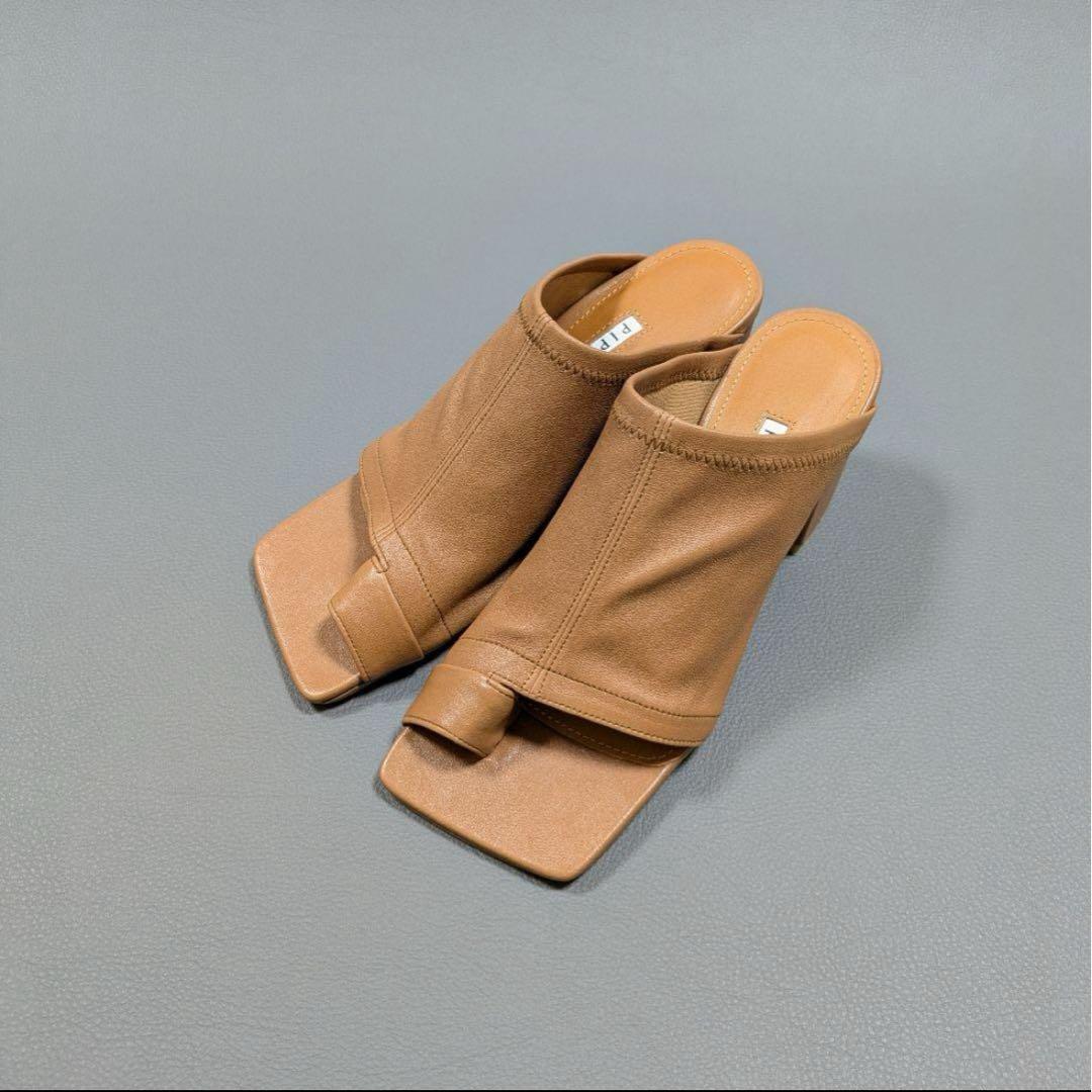 PIPPICHIC ピッピシック STRETCH ミュール 36 キャメル PIPPICHIC ピッピシック STRETCH ミュール 36 キャメル - メルカリ