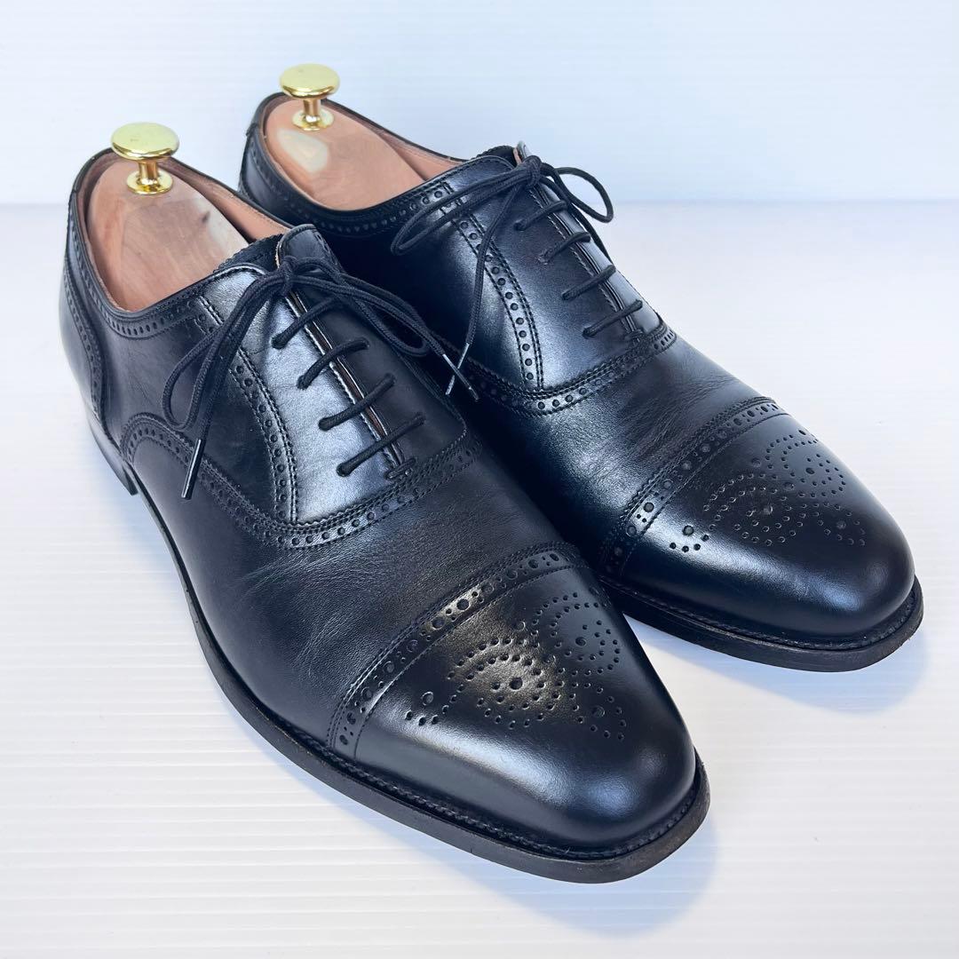 定番✨ スコッチグレイン ビジネスシューズ セミグローブ 黒 26.5cm