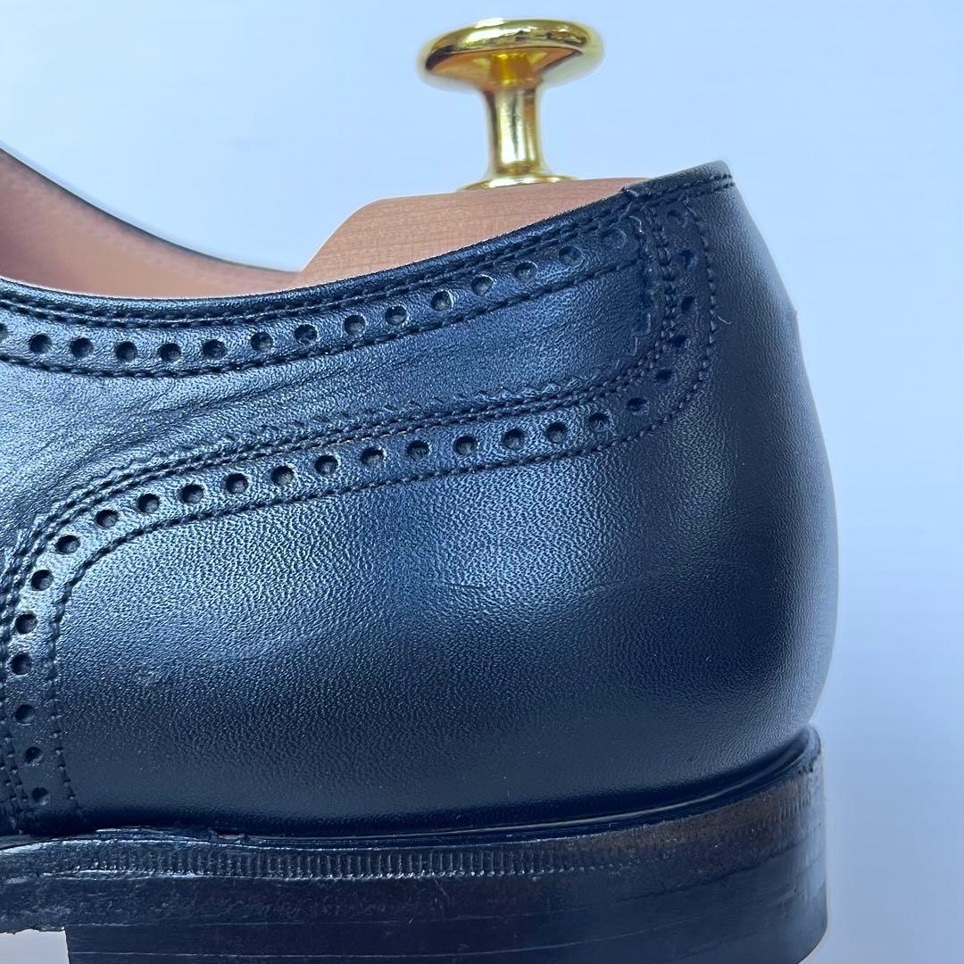 定番✨ スコッチグレイン ビジネスシューズ セミグローブ 黒 26.5cm