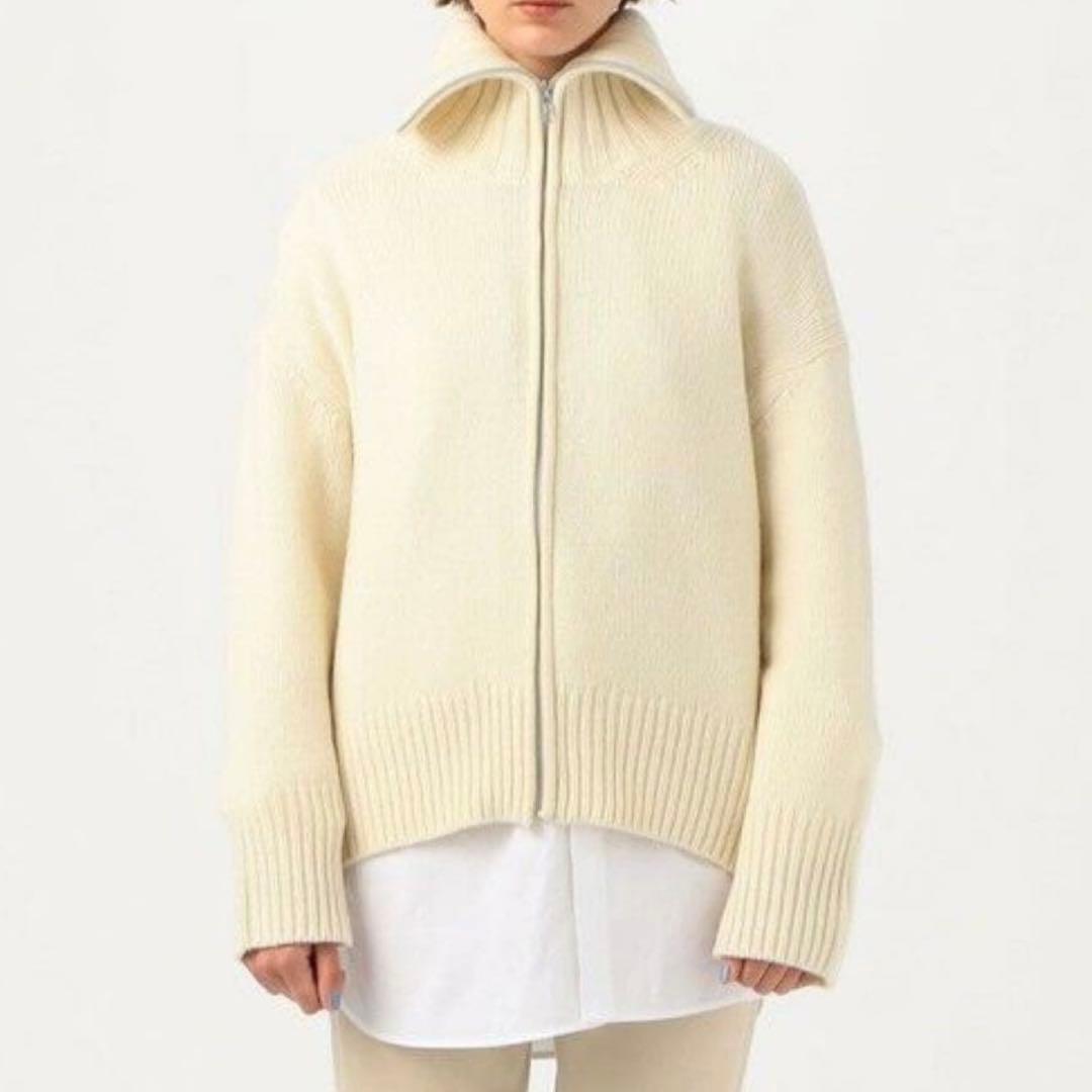 タグ付 ギャルリーヴィー ファインウール ジップアップ カーディガン