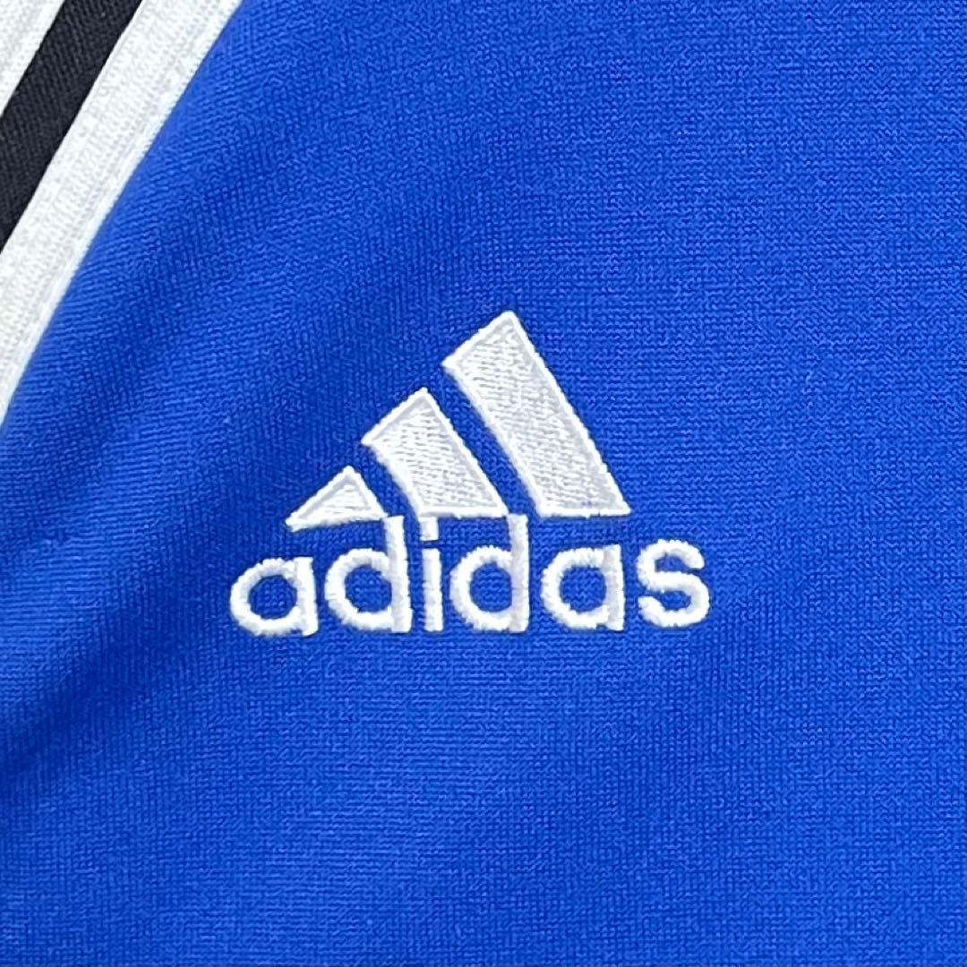 【美品‼️】 90s adidasトラックジャケット あのちゃん L 青 黒 古着