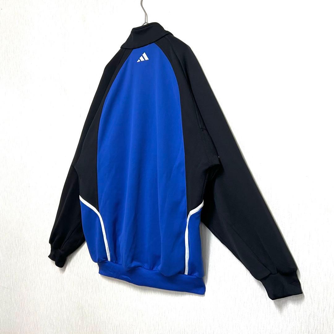 【美品‼️】 90s adidasトラックジャケット あのちゃん L 青 黒 古着