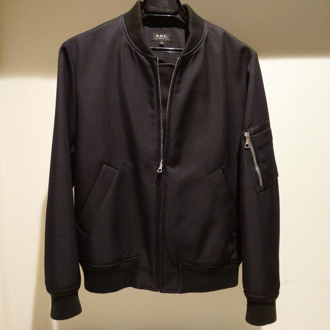 A.P.C. ブラック MA-1 フライトジャケット S