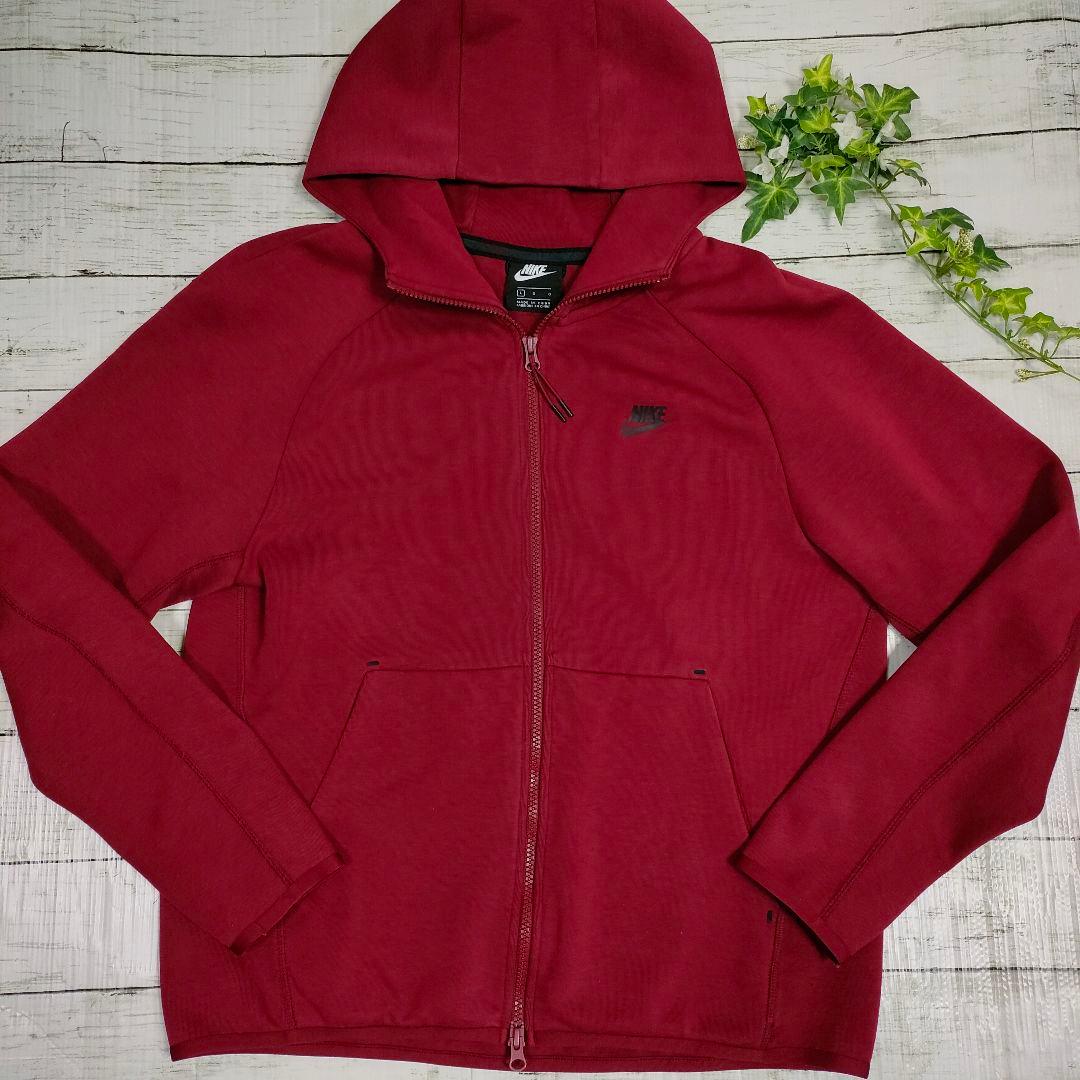NIKE◇テックフリース フルジップ パーカー◇L/ワインレッド - メルカリ