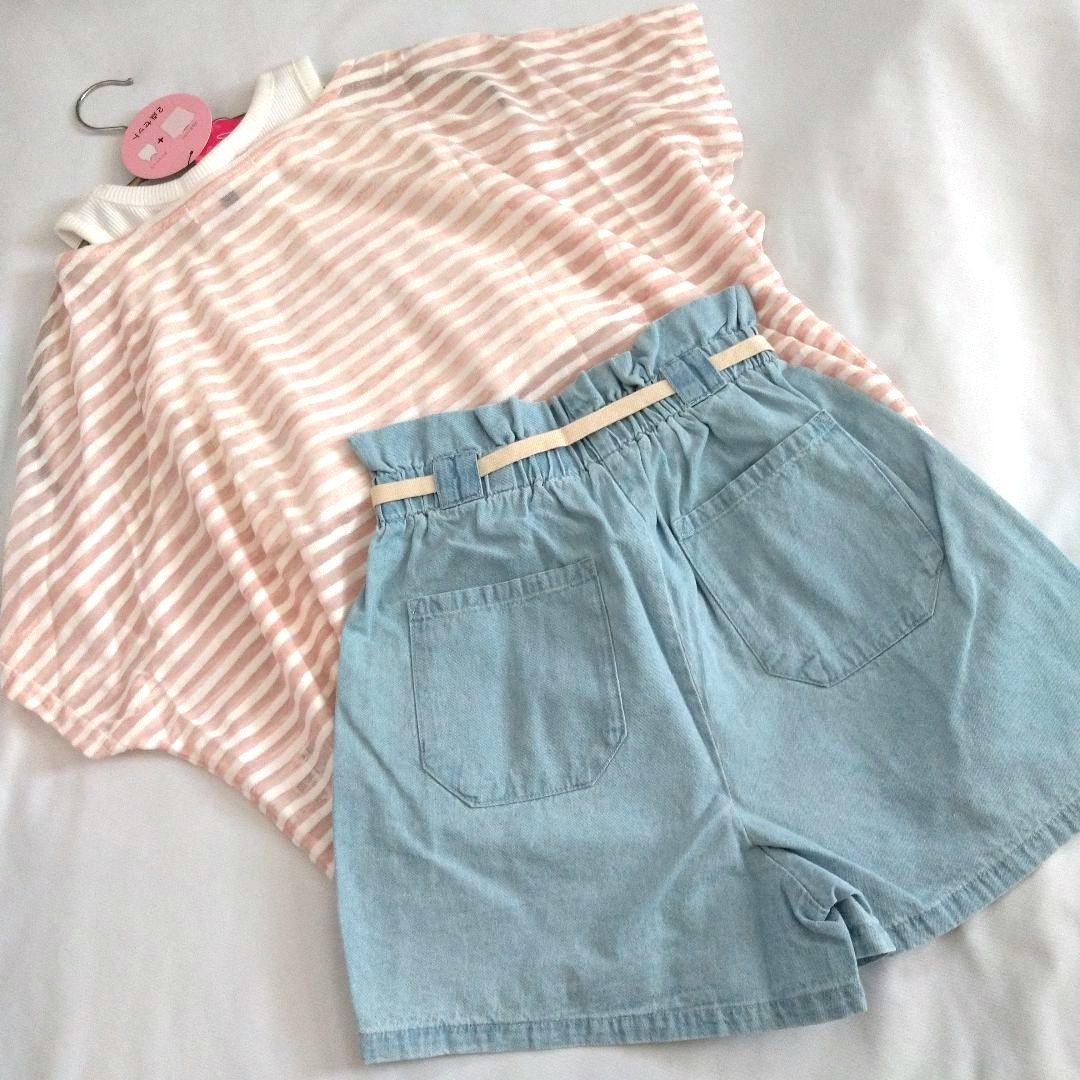 メル19034様専用☆新品 ピンクラテ☆シアーTシャツコ－デセット 130