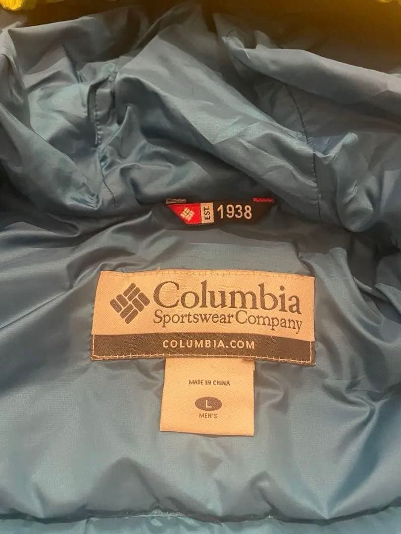 コロンビア クレイターレイク アルパインダウンパーカ L イエロー