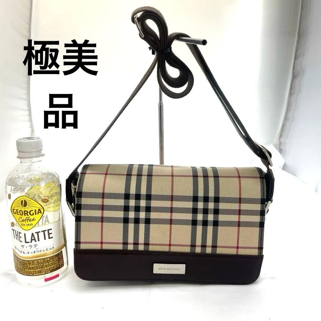 BURBERRY バーバリー ノバチェック 本革　ミニショルダーバッグ BURBERRY（バーバリー） ノバチェック ショルダーバッグ ベージュ