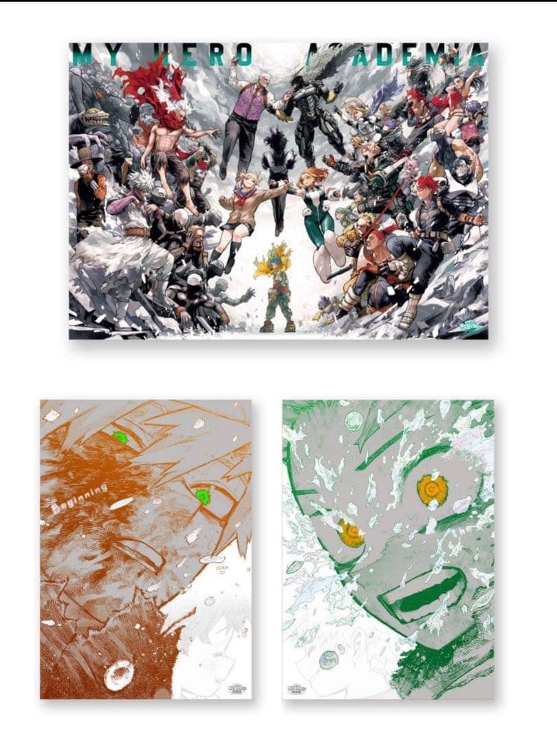 ヒロアカ僕のヒーローアカデミア　原画展　アートポスター ヒロアカ原画展 グッズ情報】 □A2アートポスター2枚セット 【頑張れ