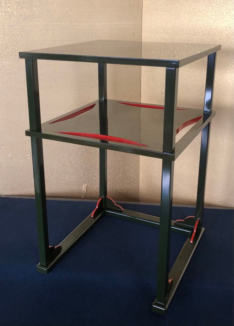 割引❗️《R》茶道具 青漆 糸巻棚 組立式 塗師 川瀬表完作 260126く1