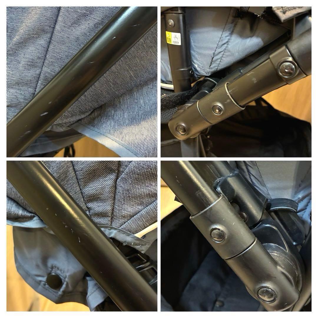 Aprica ラクーナビッテクッション 軽量 ベビーカー A型 レザーハンドル