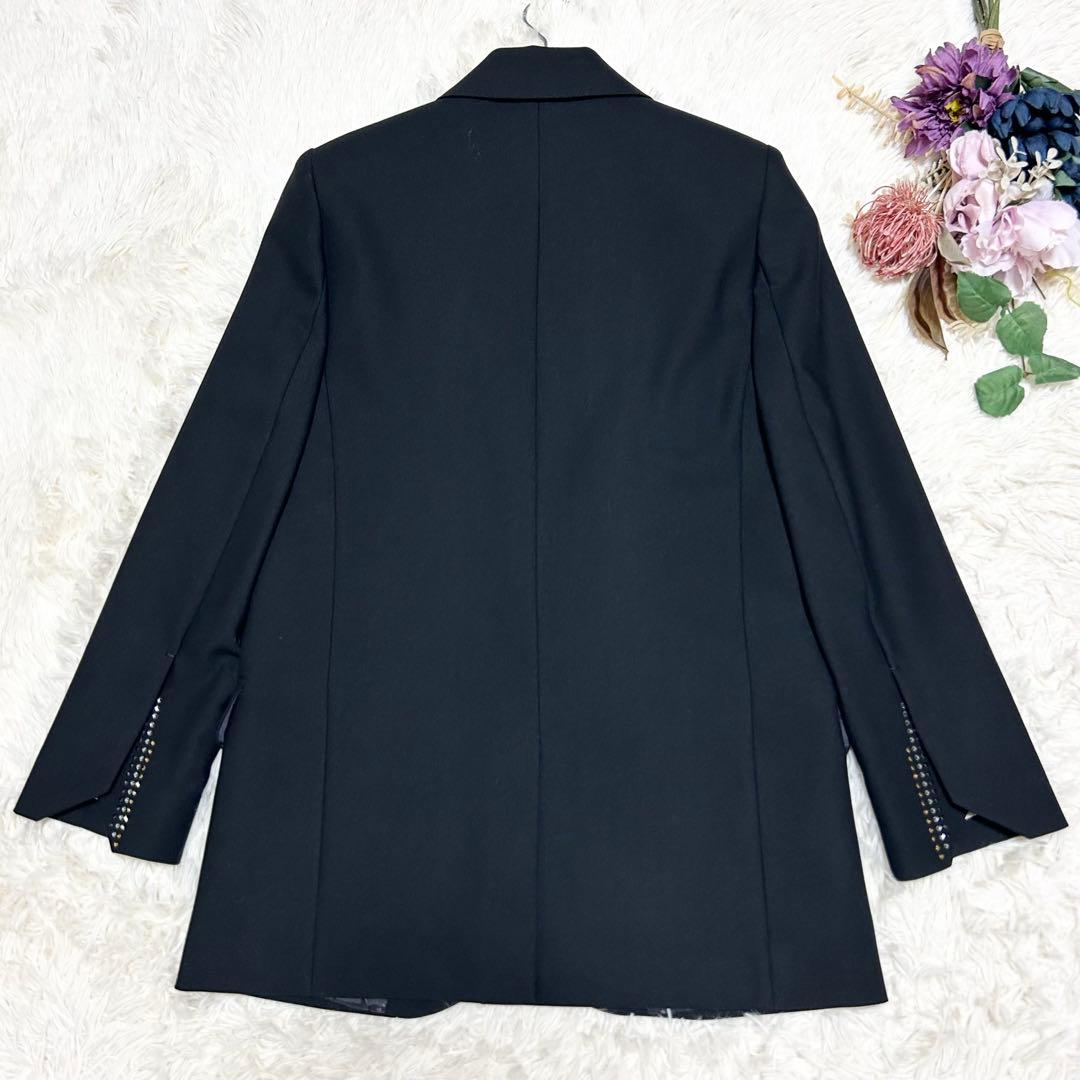 ザディグエヴォルテール ラインストーン付きテーラードジャケット 1B ブラック