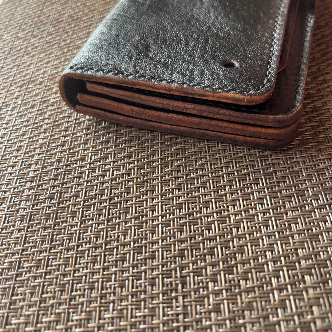 抹茶San様専用 MARYAM ホースフロント ミドルトラッカーウォレット 茶芯