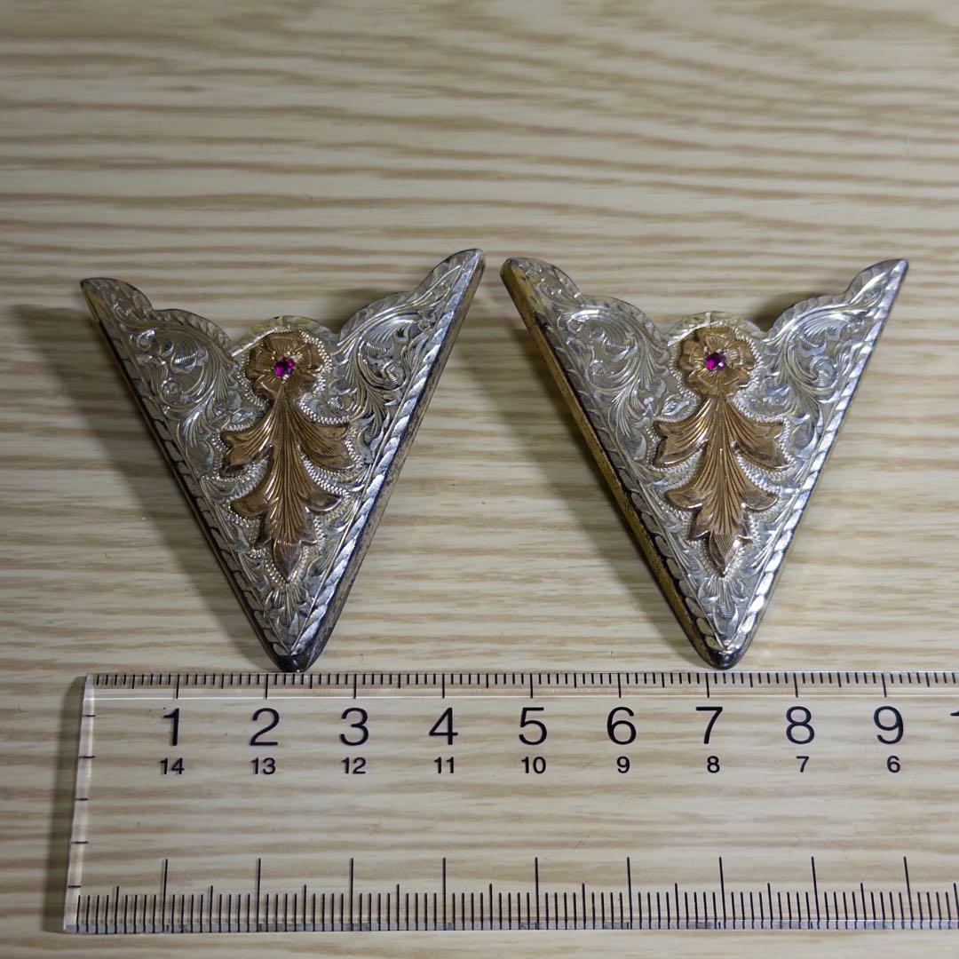 ヴィンテージ ウエスタン カラーチップ2点セット｜襟先装飾 - メルカリ