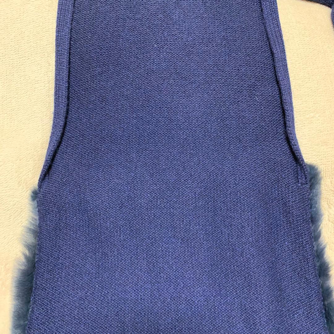 FENDI フェンディ ズッカ ファー ポケット ストール マフラー カシミア