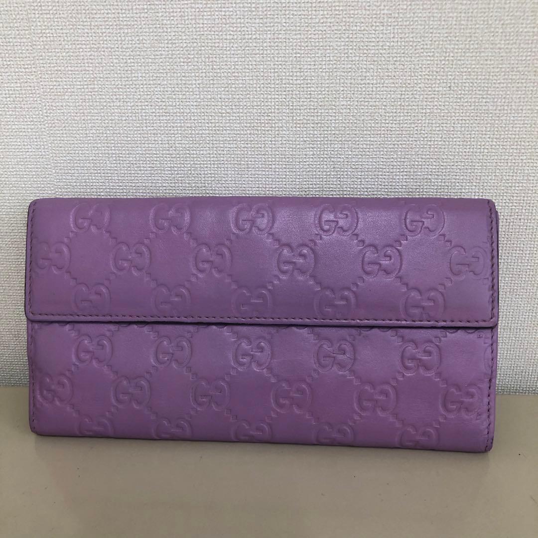 GUCCI ゴールド 二つ折り 長財布 ハート コンチネンタル GGシマ - メルカリ