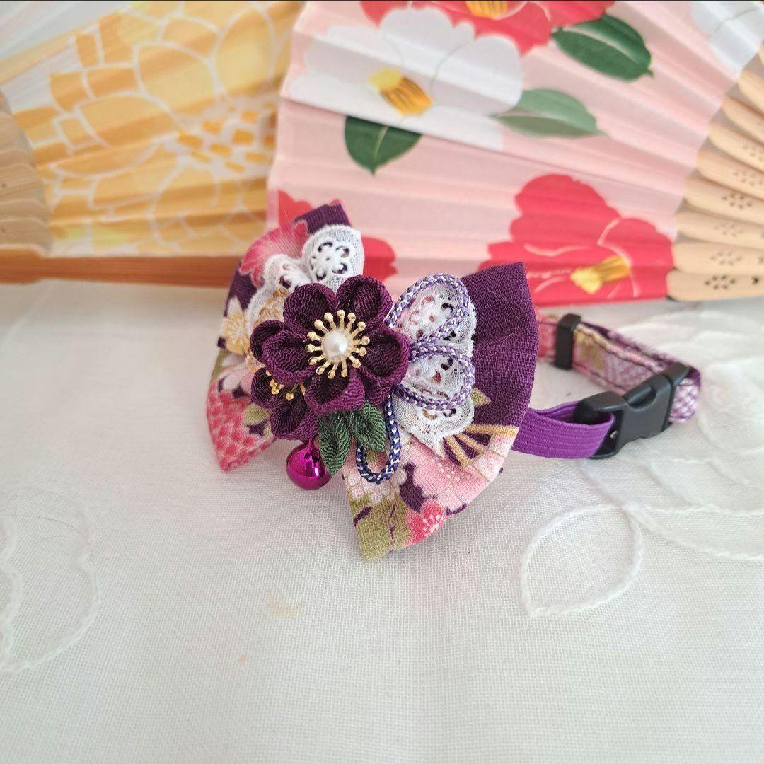 プッチ、幅広シュシュ、スノーフレーク(淡ブルー)わんちゃん猫ちゃん用