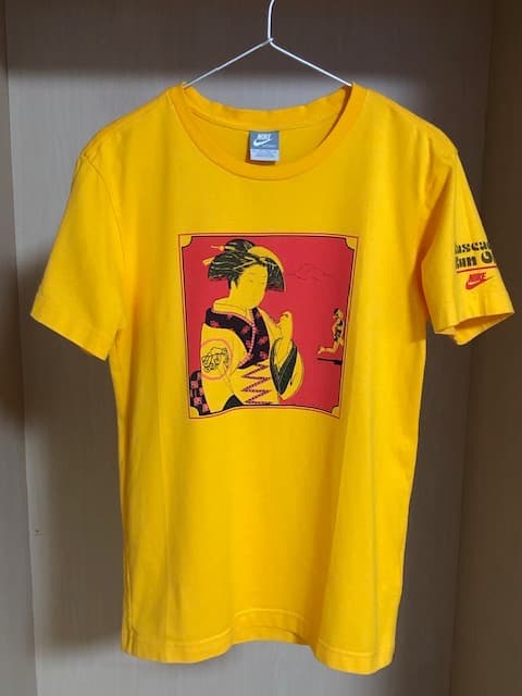 ナイキ ビームス ホワイトレーベル Tシャツ 浮世絵 芸者 相撲 風車