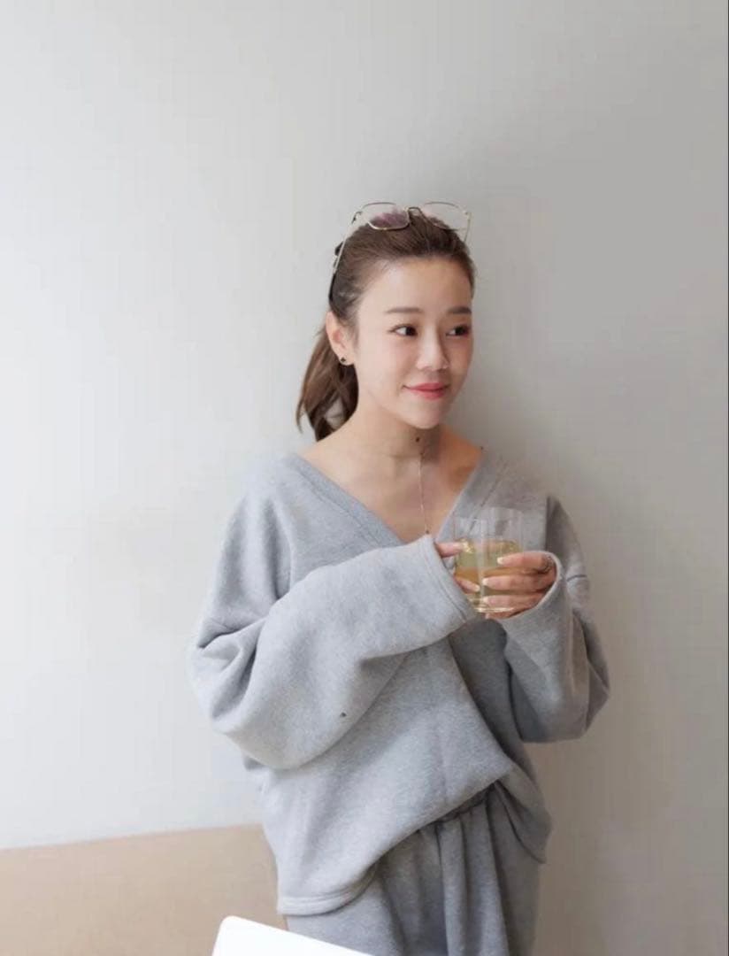 pois ポワ リラックス スウェット トップス グレー Pois ポワ