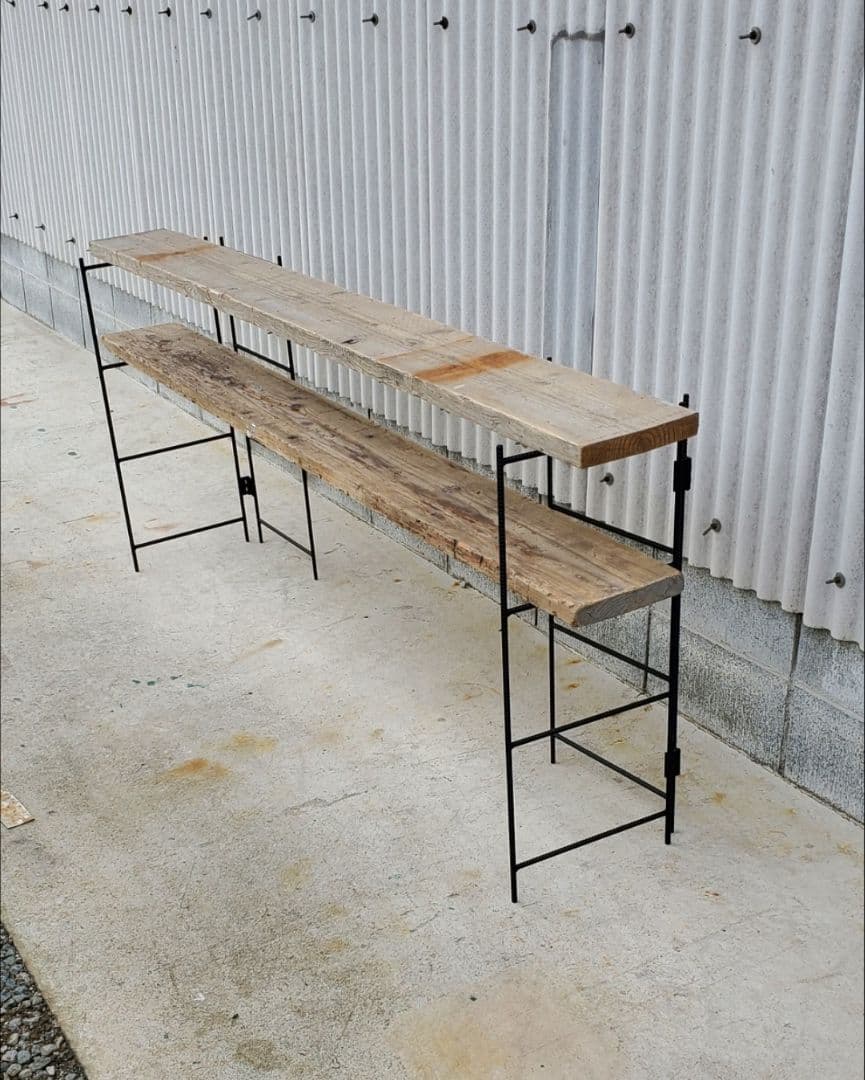 アイアンラック アイアンシェルフ 収納 多肉植物 棚 什器 キャンプ アウトドア おしゃれ アイアンラック 幅120cm》軽量折りたたみ /キャンプ