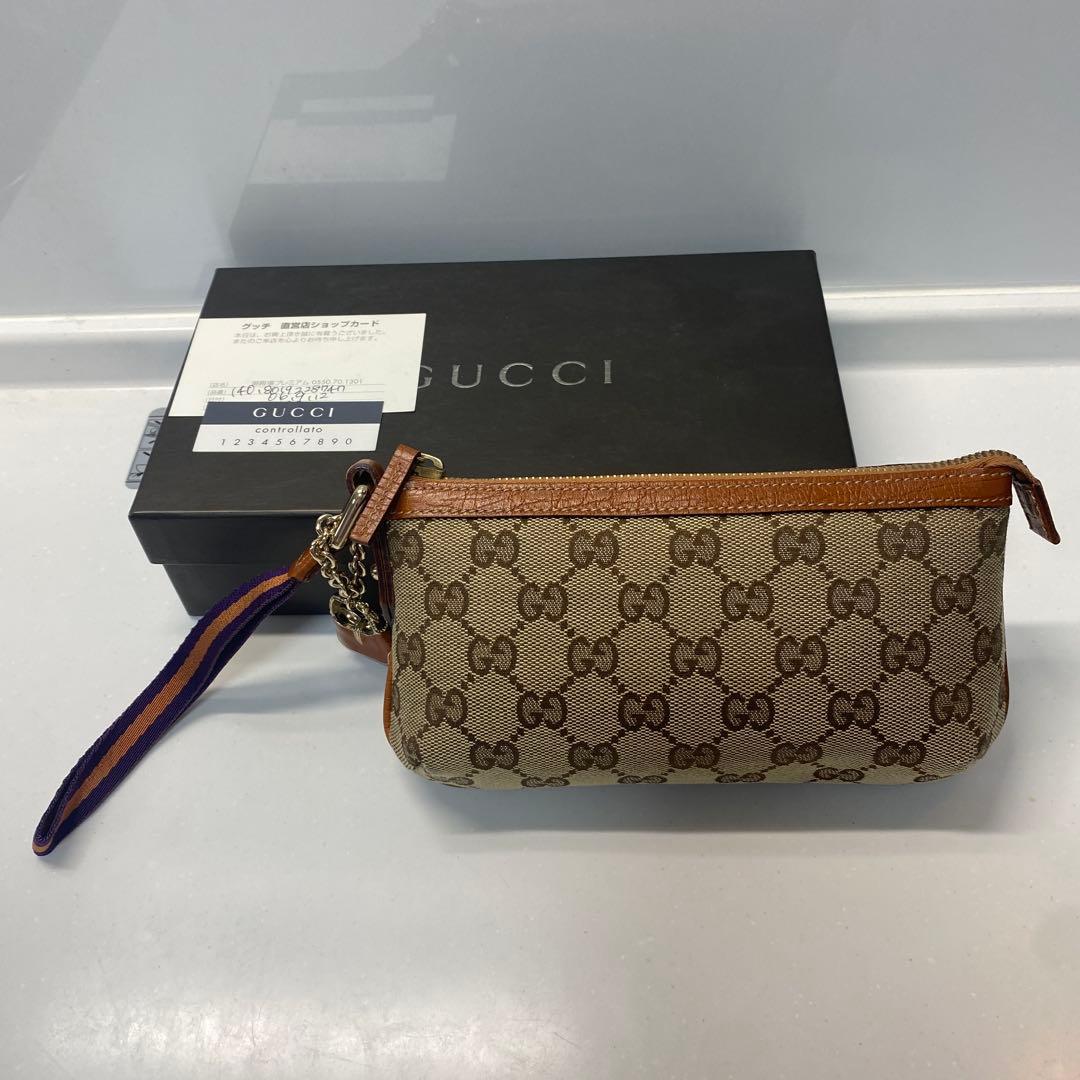 GUCCI GGキャンバス アクセサリーポーチ 未使用 ミニバッグ 正規品