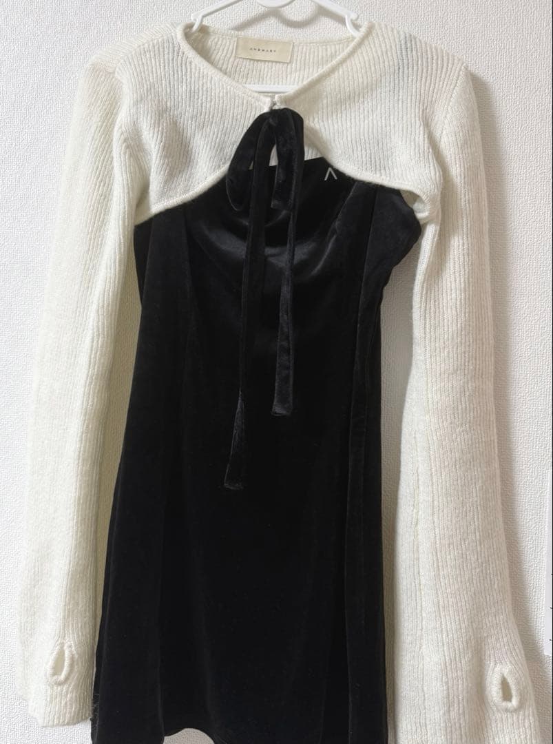 アンドマリー ANDMARY Anita ribbon mini dress - メルカリ