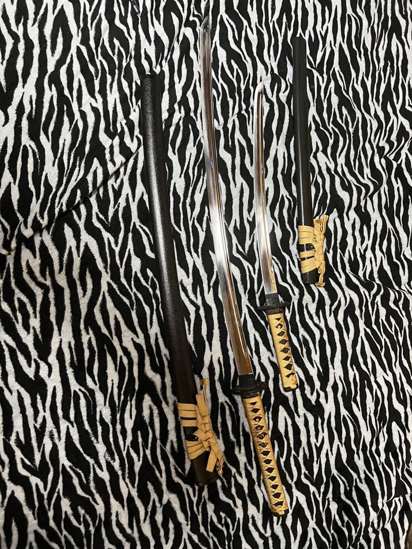 剣道 竹刀 2本セット 黒と金