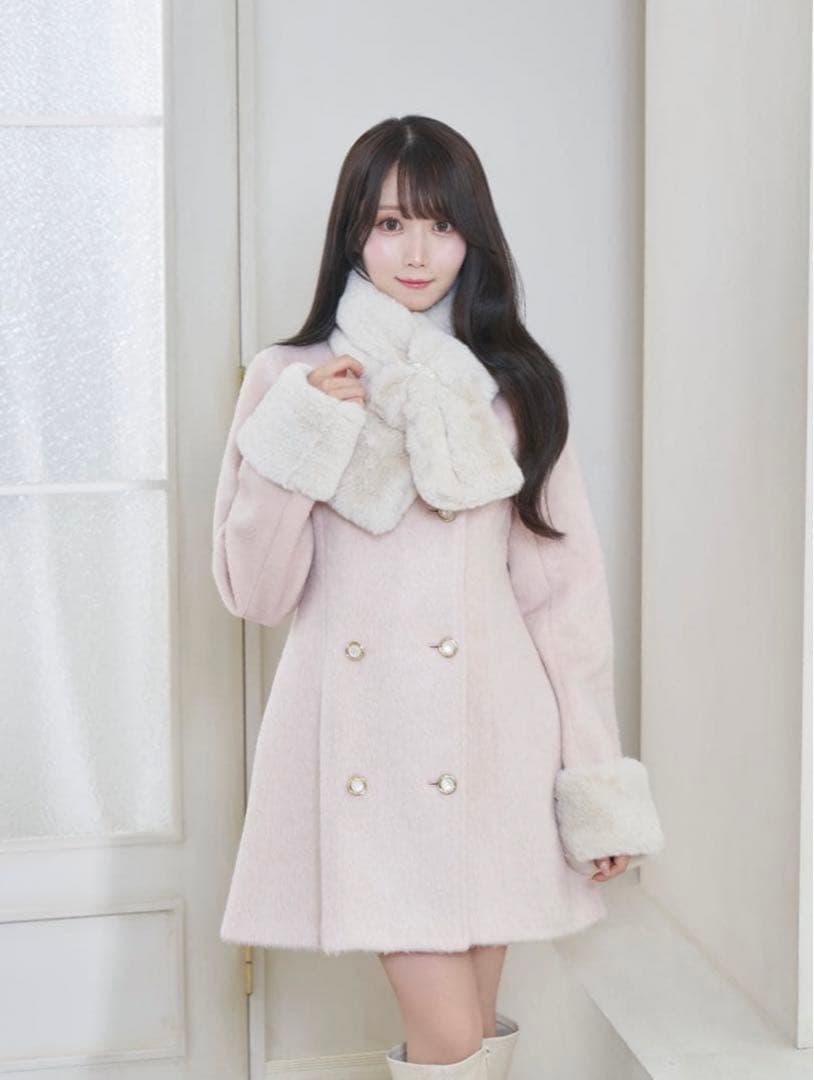 新品Rosé Muse tippet muffler set coat ピンクM - メルカリ