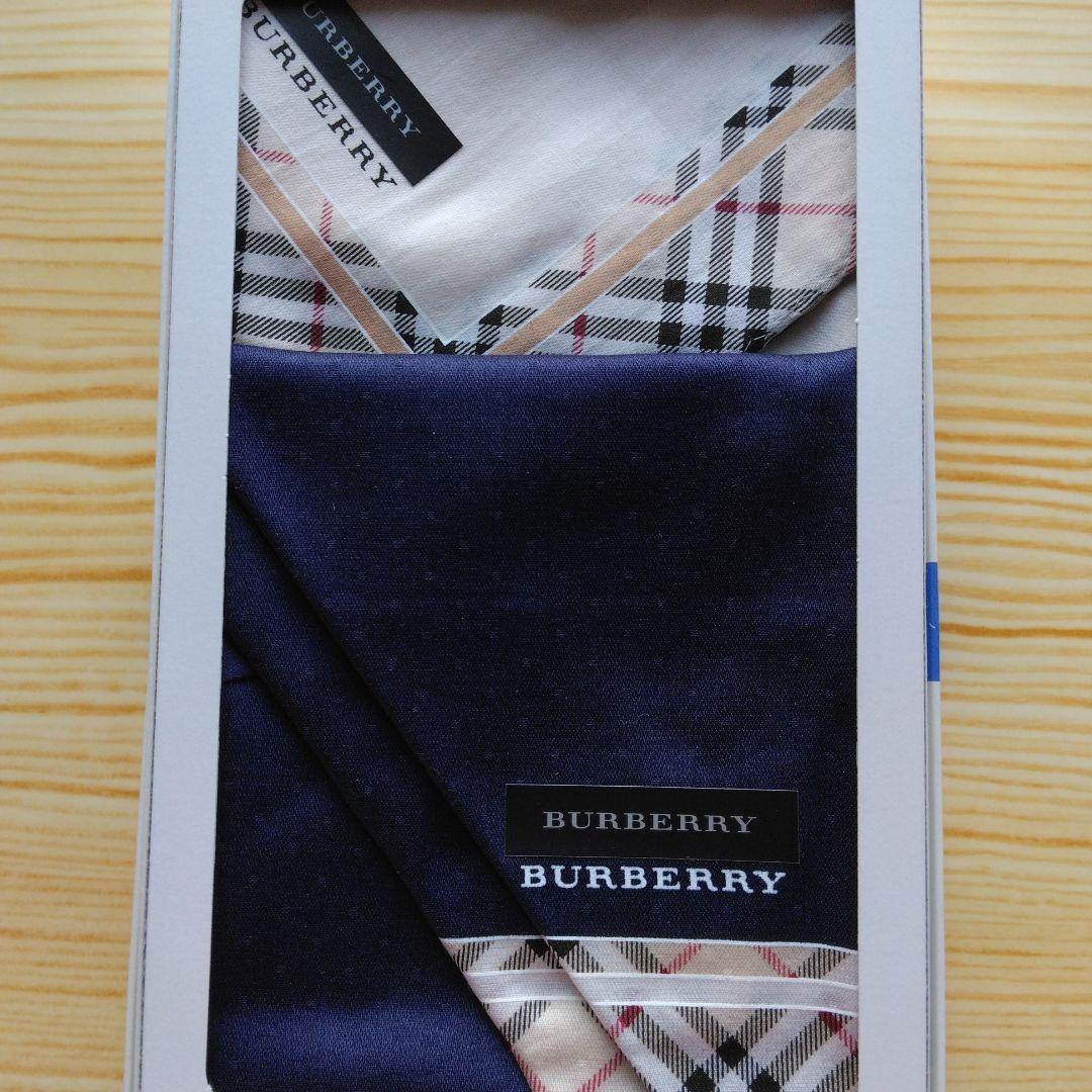 BURBERRY バーバリー ハンカチセット ベージュ ネイビー ノバチェック