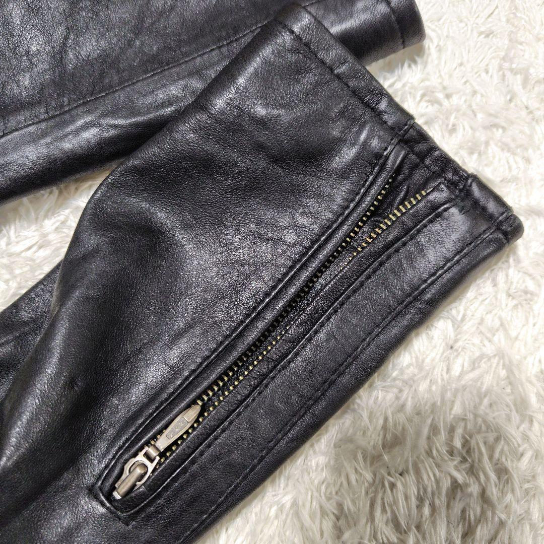 ヴァンキッシュゴールド ジャケット レザー ラム 羊革 キルティング 48