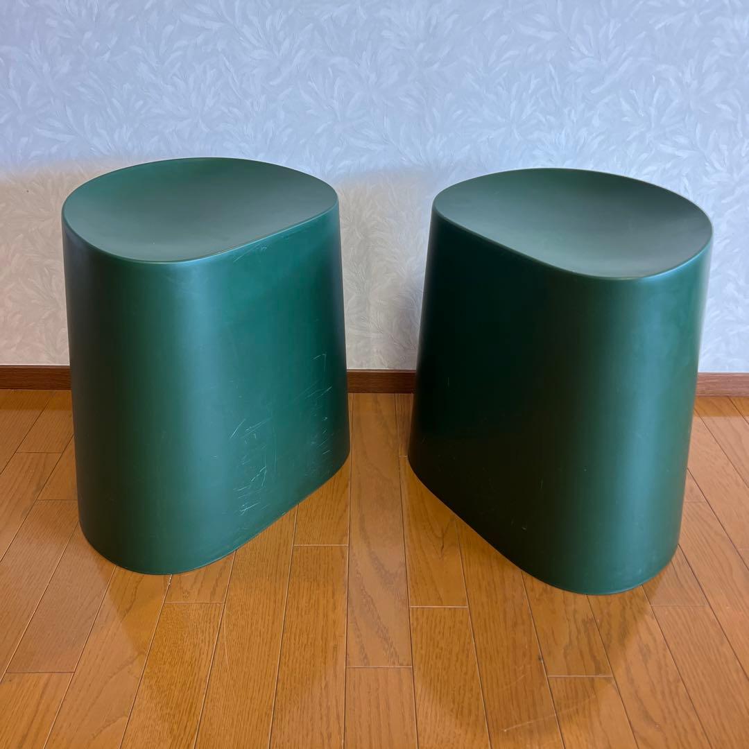 無印良品 ポリプロピレン スタッキングスツール 緑 グリーン 廃盤