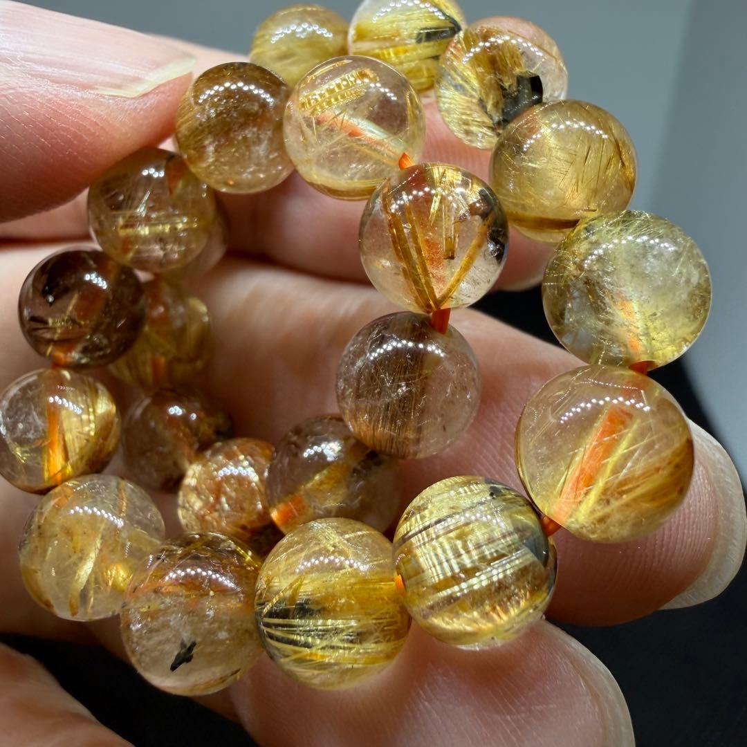 183 ゴールド タイチン ルチル クォーツ パワーストーン z2224