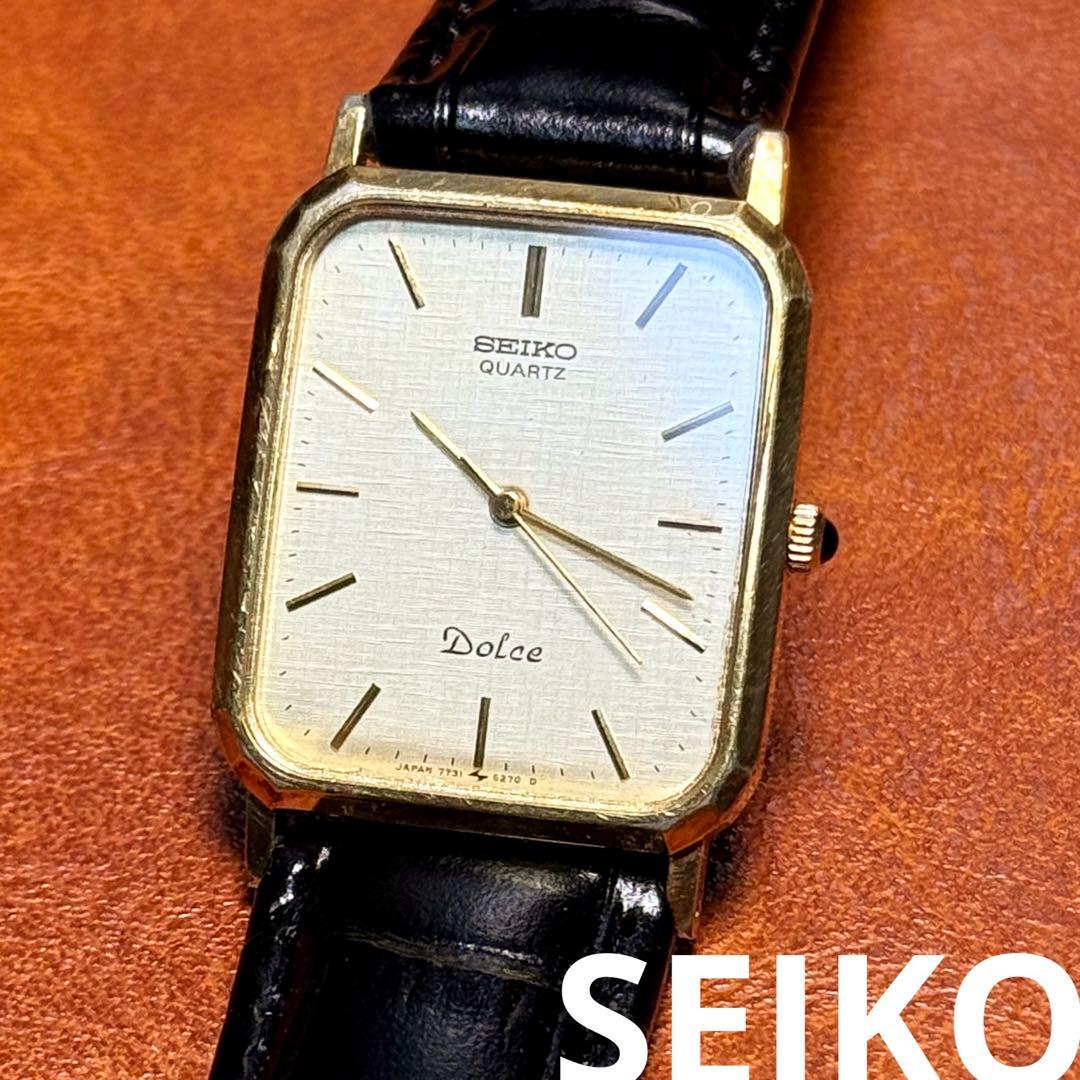 A118 希少 稼動品 SEIKO DOLCE レクタンギュラー80年代 - メルカリ