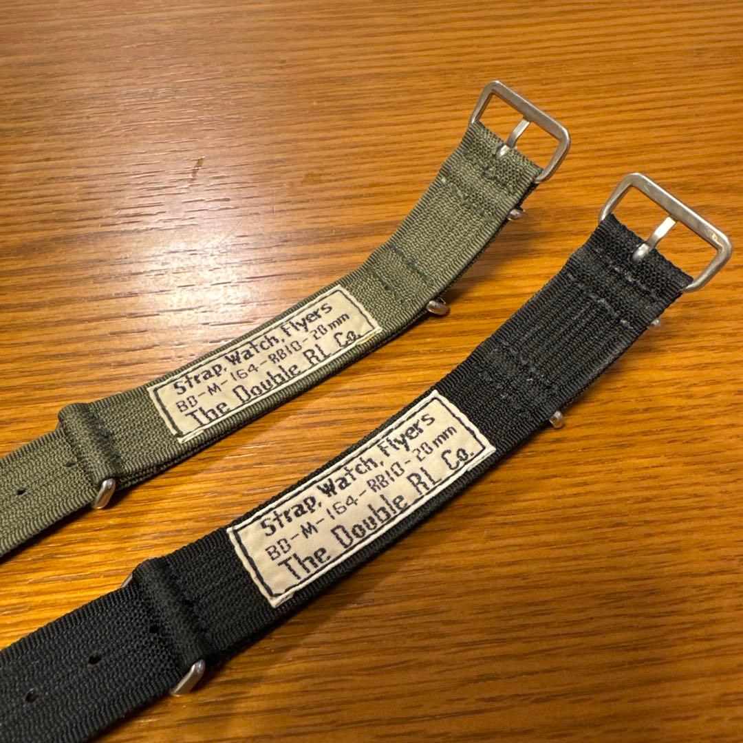 ダブルアールエル　RRL NATOベルト　2本セット　黒　カーキ　ナイロン